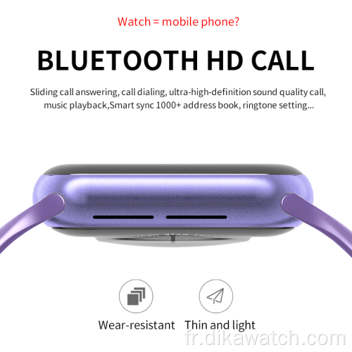 HW18 smartwatch Wallet Fonction Bluetooth Appel Double Bouton